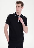 Discovery Expedition D6SM-TST3889 Siyah Erkek Polo T-Shirt