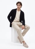 Fabrika Siyah Erkek Slim Fit Hırka F5WM-HRK 2437