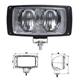 Üniversal Çalışma Lambası Çift H3 Ampüllü Petekli Cam - 201210-P