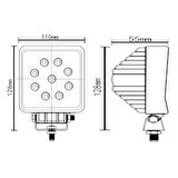 Led Kare Çalışma Lambası 9 Ledli - 201610