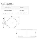 Sanel İç Mekan Buzzer 6-24 Volt Uyumlu Fasıllı Ses İkazı SB888