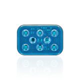 Sanel Çakarlı 12 - 24V Universal Kare 6 Led Dış Mekan Uyumlu Mavi SBDF6B