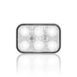 Sanel Çakarlı 12-24V Universal Kare 6 Led Dış Mekan Uyumlu Beyaz SBDF6W