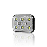 Sanel Çakarlı 12-24V Universal Kare 6 Led Dış Mekan Uyumlu Beyaz SBDF6W