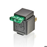Sanel Mini Röle 12 Volt 30 Amper 4 Uçlu Sigortalı Braketli SR1244B