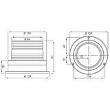 Ledli Çakar Lamba Mıklatısılı 12V/24V Sarı - 11