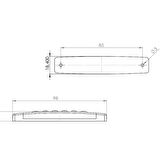 Parmak Lamba 6 Led’li 12V/24V Sarı - 52-S