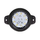 Yuvarlak İşaret Lamba Petekli Cam 9 Led'Li 12V-24V Beyaz - FR0162-W