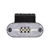 Oval Lamba Braketli 3 Led'Li 106Mm 12V-24V Beyaz - FR0181-W