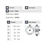 NURSAN 110112 Statör 12V 53A Mako Tip 4 Uçlu Em