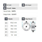 NURSAN 120512 Statör 12V 65A Mako Tip Doğan Slx-Tempra-Uno