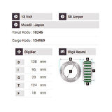 NURSAN 130012 Statör 12V 50A Kia Taksi-Sephia -Prejoro-Çerez Panelvan Kia Besta