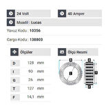 NURSAN 153224 Statör 24V 40A Bmc Prof - Chrysler-Scania 111-112 Nursan Eski Kod: 182 124