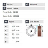 NURSAN 166112 Statör 12V 70A Merc.200D.230E.Opel Vectra Taksi Gurubu