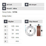 Nursan 170224 Statör 24V 80A İş Makineleri