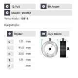 NURSAN 171212 Statör 12V 90A Vısteon Tip Ford Fiesta Y.M