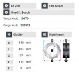 NURSAN 177512 Statör 12V 130A Y.M Opel Movano-Reno Master Laguna-Passat-T5 Kulaklı