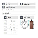 NURSAN 177824 Statör 24V 100A Otokar Sultan Otobüs E.M