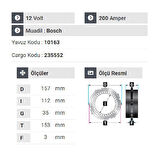 NURSAN 178912 Statör 12V 200A Mercedes Y.M Taksiler Vito.SprinterY.M