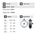 NURSAN 181012 Statör 12V 150A Bmw X5 . X6 . Partner . Doblo Y.M Valeo 6 Uçlu