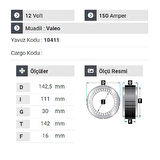 NURSAN 181112 Statör 12V 150A Bmw X5 . X6 . Partner . Doblo Y.M Valeo 3 Uçlu