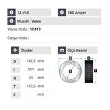 NURSAN 183112 Statör 12V 180A Bmw 730.520.320.X5.X6 Bmw Gurubu Y.M Valeo 6 Uçlu