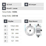 NURSAN 190112 Statör 12V 35A Lucas Tip Acr - 15 -16