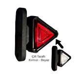 Mini Takoz Üçgen 12-24V Kırmızı-Beyaz