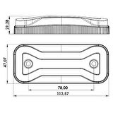 Universal Neon Led 2 Fonksiyonlu Yan Lamba 12-24V Uyumlu Sarı
