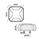 Universal Stop Lambası 4 Fonksiyonlu 12-24V Uyumlu Fren Park Geri Vites Sinyal