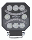 Led Çalışma Lambası Emojili 8 Led Beyaz + Kırmızı Spot Fonksiyonlu 10/30V E-Belgeli 45W