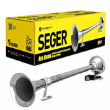 SEGER-82Mh Marin Havalı Korna 24V, Krom Borulu