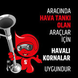 SEGER-82Mh Marin Havalı Korna 24V, Krom Borulu