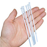 Beyaz Plastik Kablo Bağı Plastik Kelepçe 8MMX30Cm 100