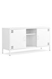 Pera Tv Ünitesi, Tv Dolabı,2 Kapaklı, Açık Raflı 130,50 x 40 x 64,50 cm