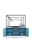 Pera Tv Ünitesi, Tv Dolabı,2 Kapaklı, Açık Raflı 130,50 x 40 x 64,50 cm