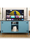 Pera Tv Ünitesi, Tv Dolabı,2 Kapaklı, Açık Raflı 130,50 x 40 x 64,50 cm