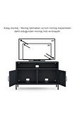 Pera Tv Ünitesi, Tv Dolabı,2 Kapaklı, Açık Raflı 100,50 x 40 x 64,50 cm