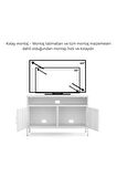 Pera Tv Ünitesi, Tv Dolabı,2 Kapaklı, Açık Raflı 100,50 x 40 x 64,50 cm