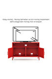 Pera Tv Ünitesi, Tv Dolabı,2 Kapaklı, Açık Raflı 100,50 x 40 x 64,50 cm