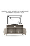 Pera Tv Ünitesi, Tv Dolabı,2 Kapaklı, Açık Raflı 100,50 X 40 X 64,50 Cm