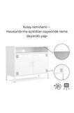 Pera Tv Ünitesi, Tv Dolabı,2 Kapaklı, Açık Raflı 100,50 x 40 x 79,50 cm