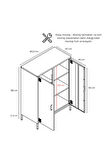Pera Metal Dolap 2 Kapılı 80,50 x 40 x 109,50 cm - 9 Renk Seçeneği Bulunmaktadır