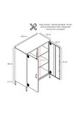Pera Metal Dolap 2 Kapılı 80,50 x 40 x 109,50 cm - 9 Renk Seçeneği Bulunmaktadır