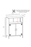 Pera Metal Dolap 2 Kapılı, Açık Raflı 80,50 x 40 x 109,50 cm - 9 Renk Seçeneği Bulunmaktadır