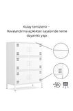 Pera Metal Çok Gözlü Dolap, 6 Kapaklı 80,50 x 40 x 109,50 cm