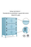 Pera Metal Çok Gözlü Dolap, 6 Kapaklı 80,50 x 40 x 109,50 cm
