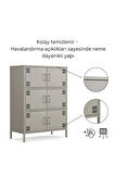 Pera Metal Çok Gözlü Dolap, 6 Kapaklı 80,50 x 40 x 109,50 cm