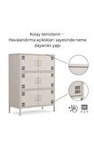 Pera Metal Çok Gözlü Dolap, 6 Kapaklı 80,50 x 40 x 109,50 cm