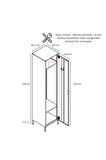 Pera Metal Elbise Dolabı, Soyunma Dolabı, Tek Kapılı, 41,50 x 40 x 189,50 cm